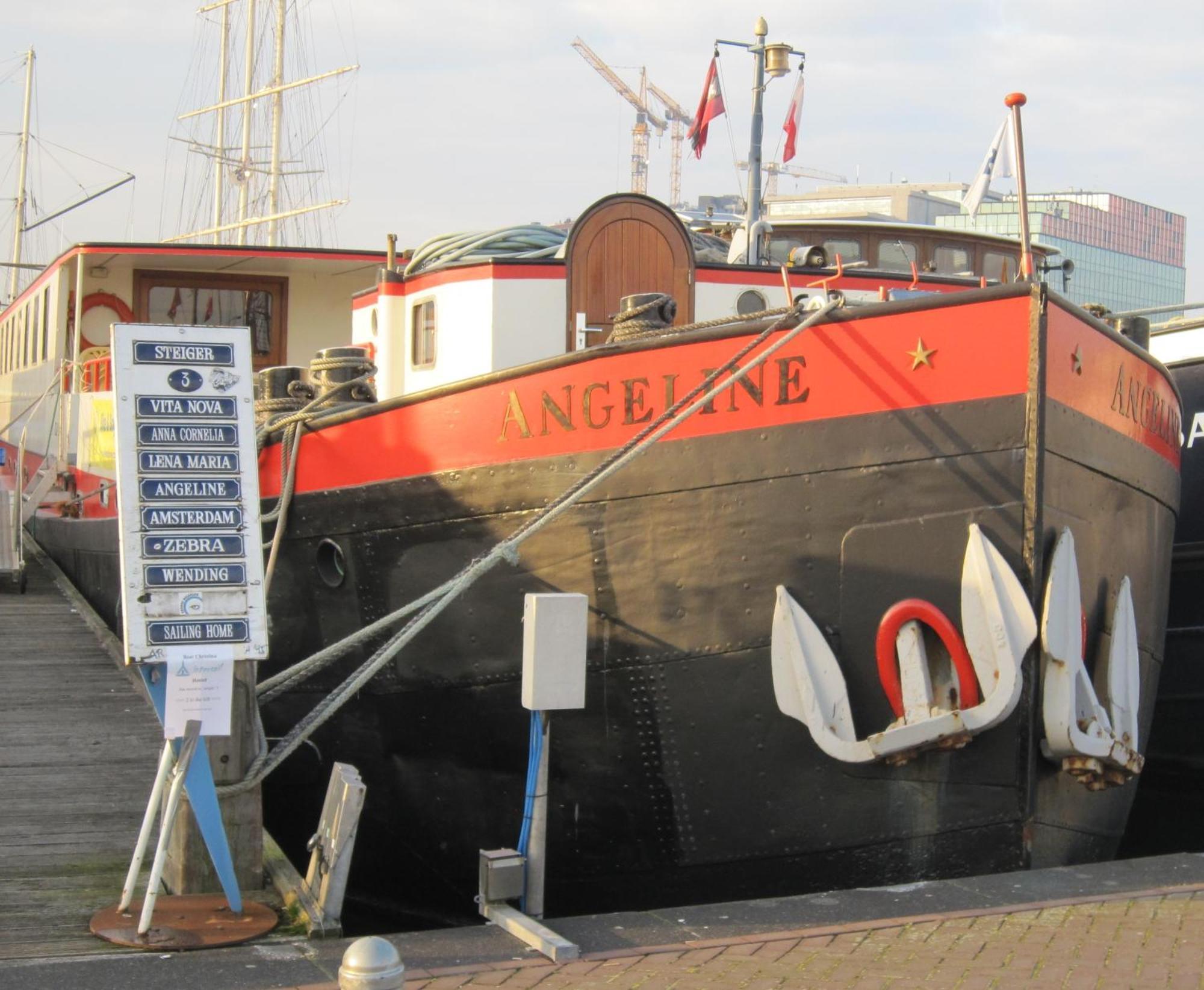 Hotelboat Angeline อัมสเตอร์ดัม ภายนอก รูปภาพ